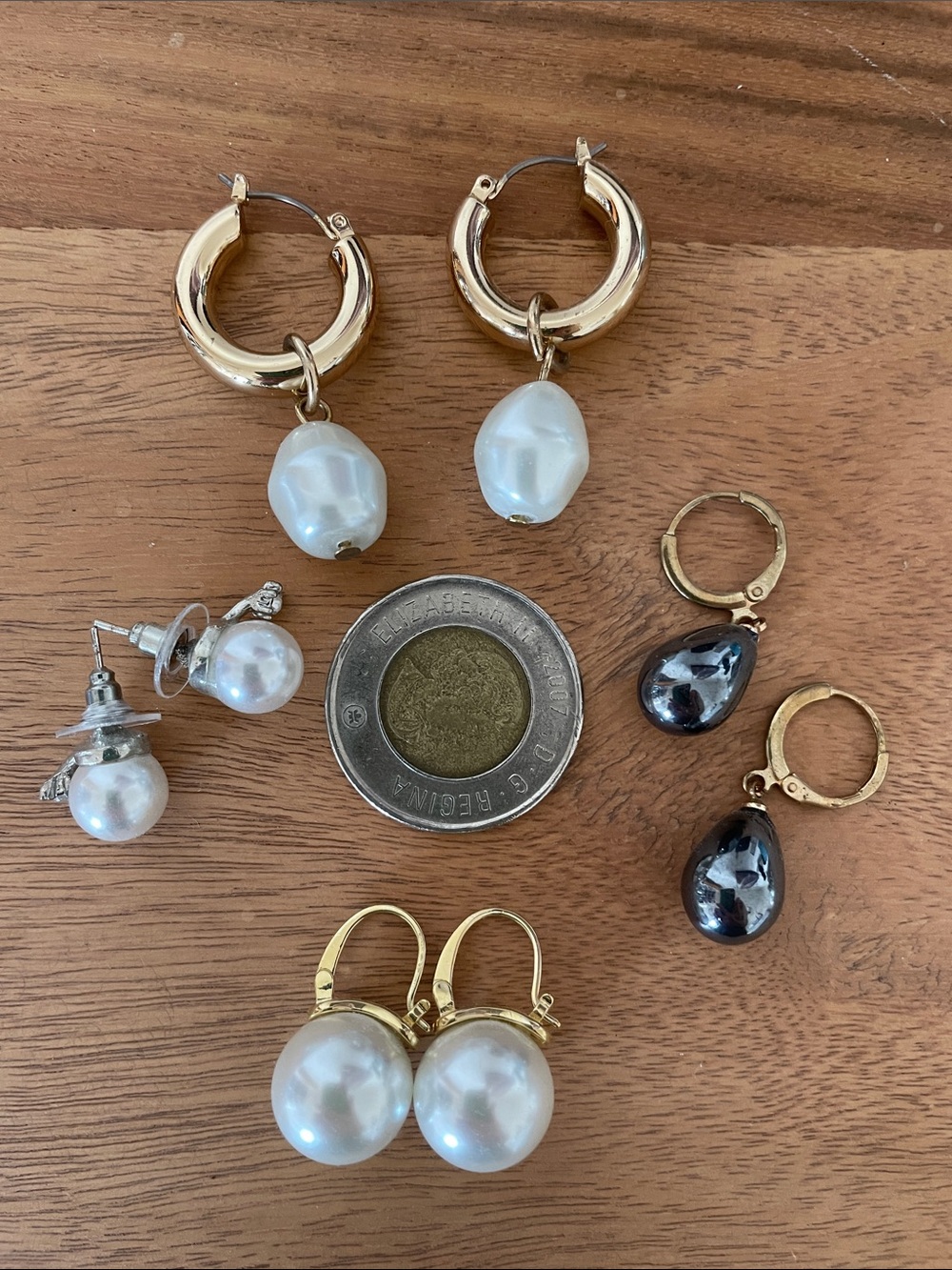Timeless Pearl and Gold Drop Earrings Set - Elegant Women's Earrings NWOT